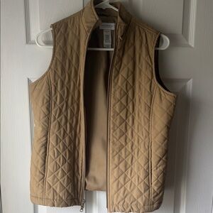Liz Claiborne Tan Quilted Vest